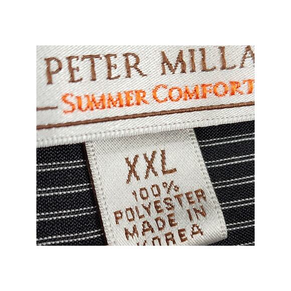Peter Millar Golf Polo Summer Comfort Mens XXL Striped Short Sleeve Breathable - Picture 13 of 14